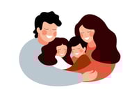 Glada familjen