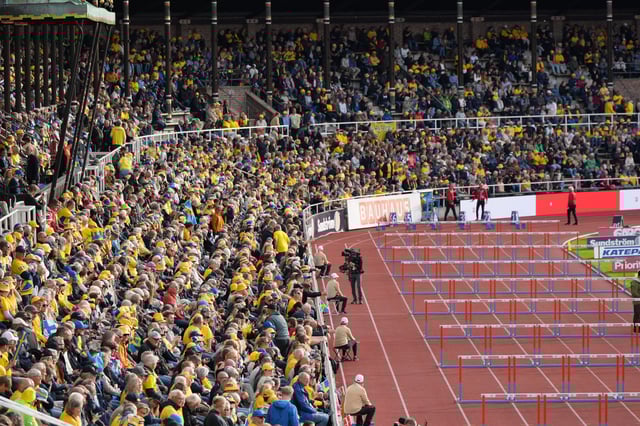 Publik på en friidrottstävling